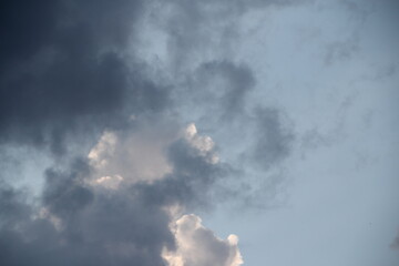 Pictures painted in the sky by clouds and the sun.