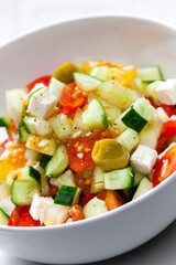 vegetable salad with feta cheese