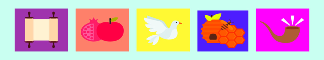 Jewish holiday Rosh Hashana , New Year. blessing of Happy new year, shana tova. vector illustration template