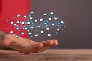 data network 3d digital info