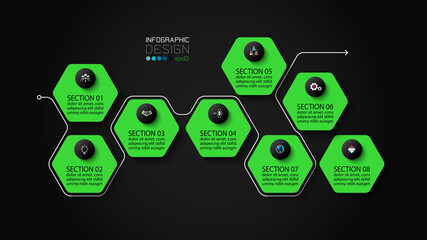 Hexagonal design, light, and shadow, can be used for technology applications. modern explanation. vector illustration.