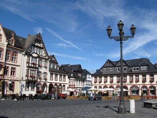 Schmiedeeiserne Laterne am Marktplatz in Weilburg in Hessen