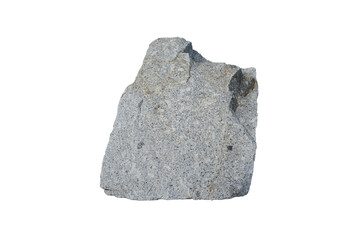Granite igneous rock isolated on white background.
