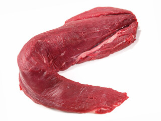 Raw Beef Fillet on white Background - Isolated