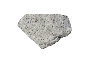 Granite  rock isolated on white background.