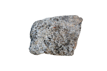 Granite igneous rock isolated on white background. 