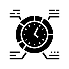 work schedule glyph icon vector. work schedule sign. isolated contour symbol black illustration