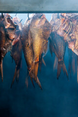 still life of smoked fish