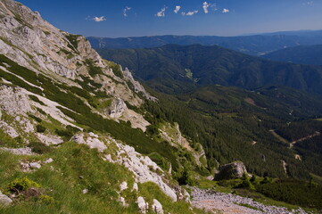 Rock formation at the Altenbergersteig to the Rax,Austria,Europe

