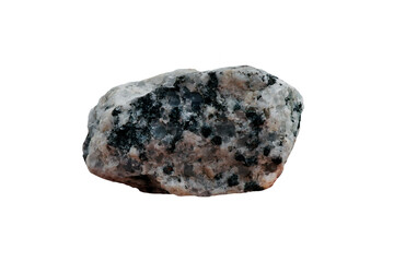 raw of granite igneous rock  isolated on a white background. 