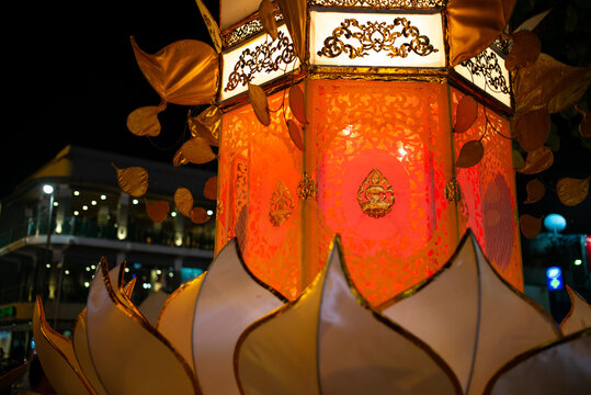 Loi Krathong Festival of Lights in Chiang Mai, Thailand - Powered by Adobe