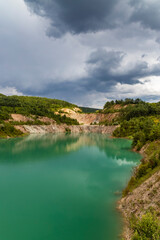 flooded former mine near Skrabske. Slovakia