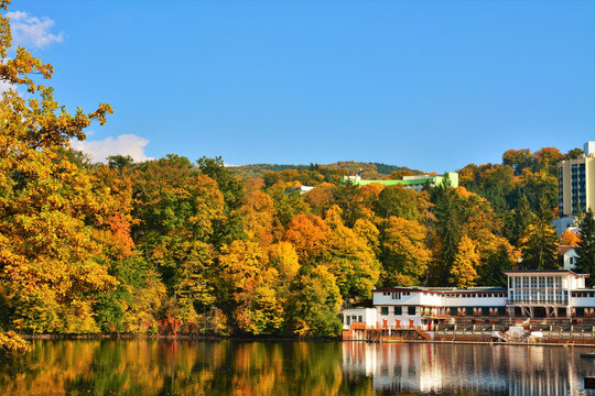 Beautiful shot of the Lake Ursu territory located in Romania