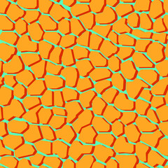 Animalistic chaotic geometrical pattern.  Seamless vector illustration, abstract colorful giraffe print