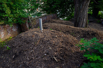 Komposthaufen in einem Siedlungsgebiet (Urbaner Gartenbau), Wuppertal