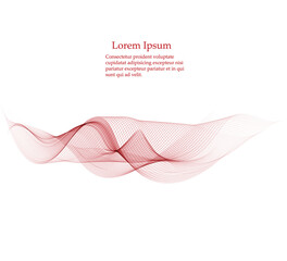 Vector abstract background. Pink wave on white background. Background for the site, leaflets, presentations.