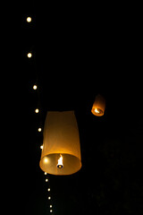 Loi Krathong Festival of Lights in Chiang Mai, Thailand 
