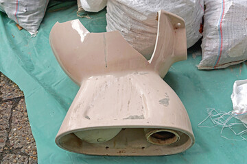 Broken toilet