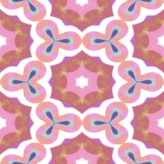 Pattern mosaic kaleidoscopic seamless generated texture, ornament, fragile, fractal, material, abstract render background