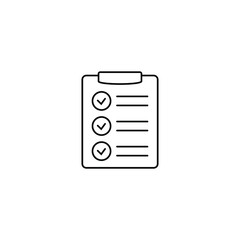 Checklist icon. Clipboard line icon. Vector illustration