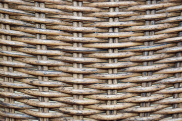 The texture of wicker garden furniture made of wire.