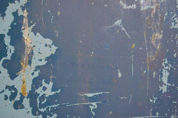 Old rusty metal texture with peeled paint.