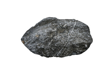 Big limestone for outdoor garden decoration isolated on white background.