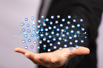 data network 3d digital info
