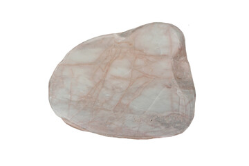 Marble slab for outdoor garden decoration isolated on white background.