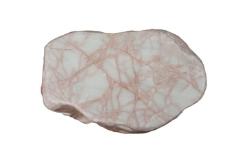 Marble slab for outdoor garden decoration isolated on white background.