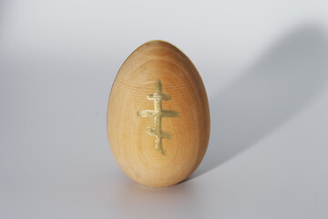 Wooden easter egg.