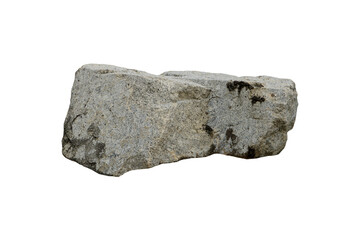 Big granite rock stone for outdoor garden decoration isolated on white background.
