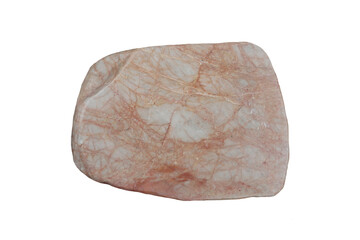 Marble slab for outdoor garden decoration isolated on white background.