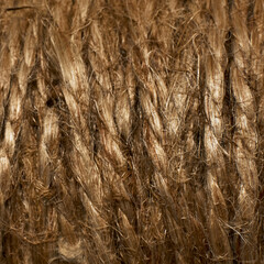 spool of jute thread shot in close-up. strong natural thread