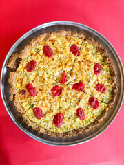 Tomatoes and cheese quiche
