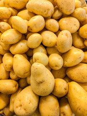 english potatoes top view background