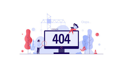 Vector illustration of 404 error page not found