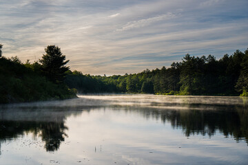 Early morning with the sun rising at Algonquin park