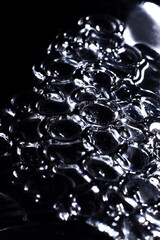 rain falling on the surface of a puddle