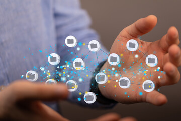 data network 3d digital info