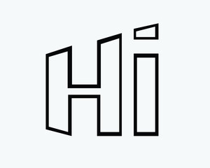 h & o and  h & i creative logo designs