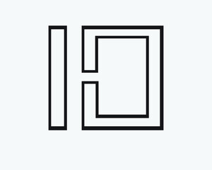 h & o and  h & i creative logo designs