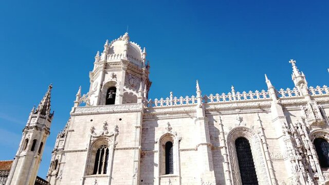 Old monastery. Cloisters of Jeronimos Monastery