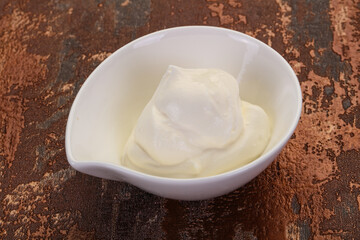 Sour cream in the bowl