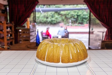 cake decorated with glazed sugar