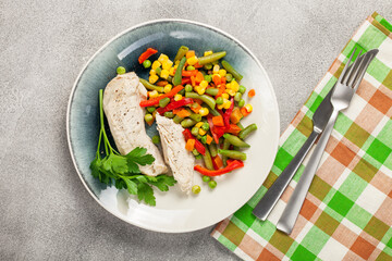 Chicken fillet with vegetables