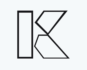 initial k logo letter designs