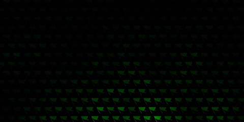 Dark Green vector template with crystals, triangles.