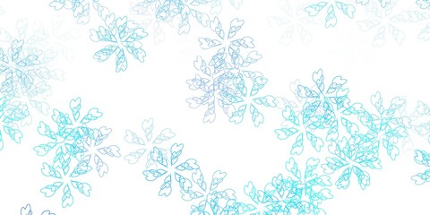 Light blue vector abstract background with leaves.