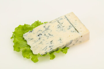 Italian traditional gorgonzola cheese isolated